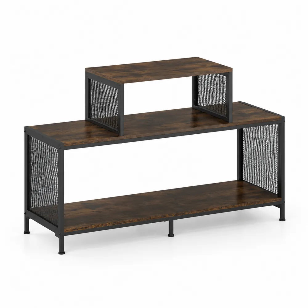 TV-Bank Metall Holzoptik 120cm x 40cm x 50cm