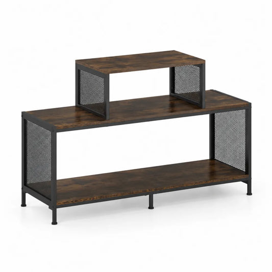 TV-Bank Metall Holzoptik 120cm x 40cm x 50cm