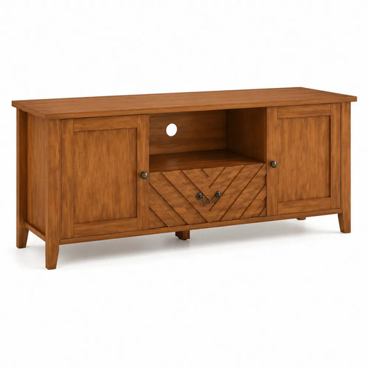 TV-Schrank aus Kiefernholz Braun 150x40x55 cm