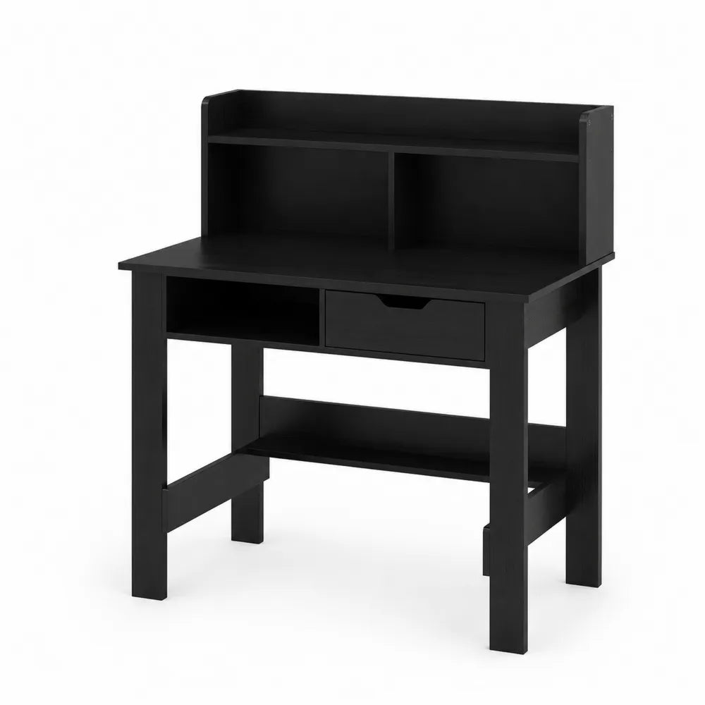 Schreibtisch mit Regal Schwarz Spanholz 100x50x120cm