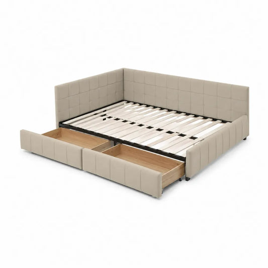 Doppelbett mit Aufbewahrung Kunstleder 200x160 cm